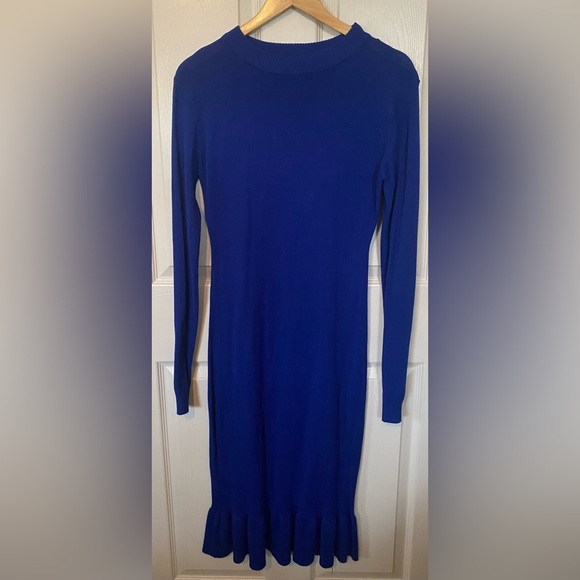 Blue Sweater Dress - Picture 2 of 3